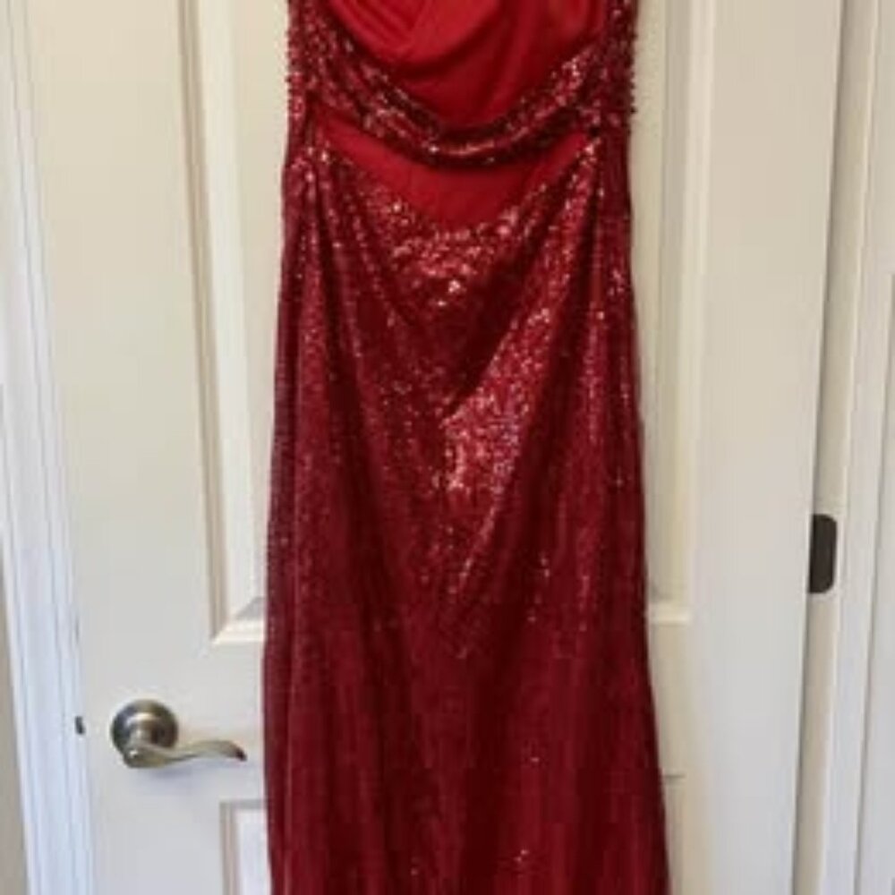 Red Sequin Formal Dress